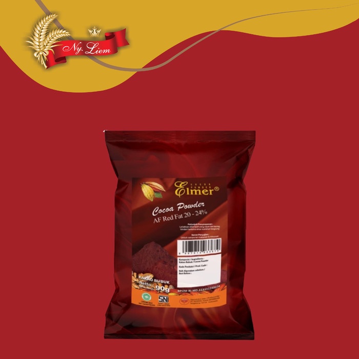 ELMER Cocoa Powder African Red Fat 20 -24 % SACHET 90 gram