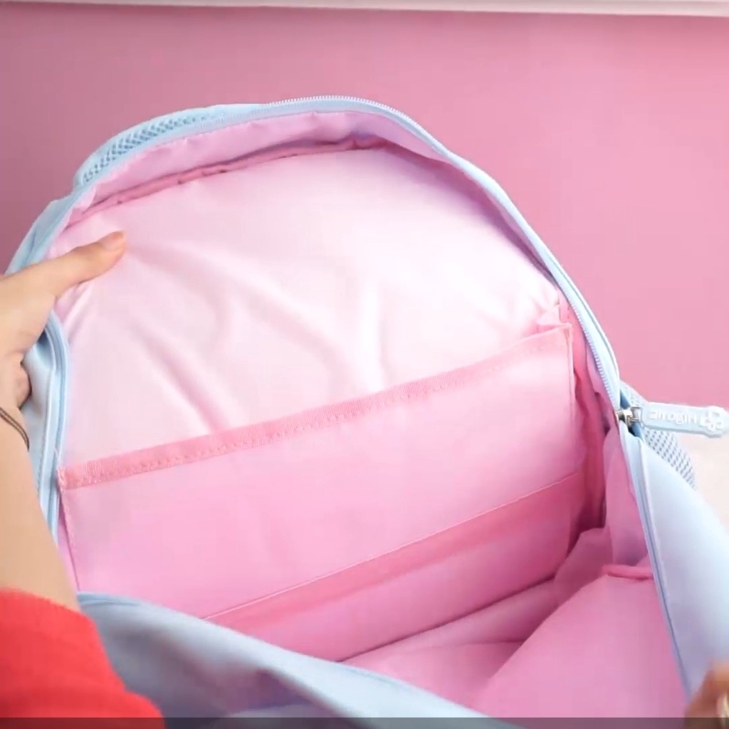 Tas Ransel Backpack Sekolah Anak Perempuan Alto Girl Original Rainbow Strap