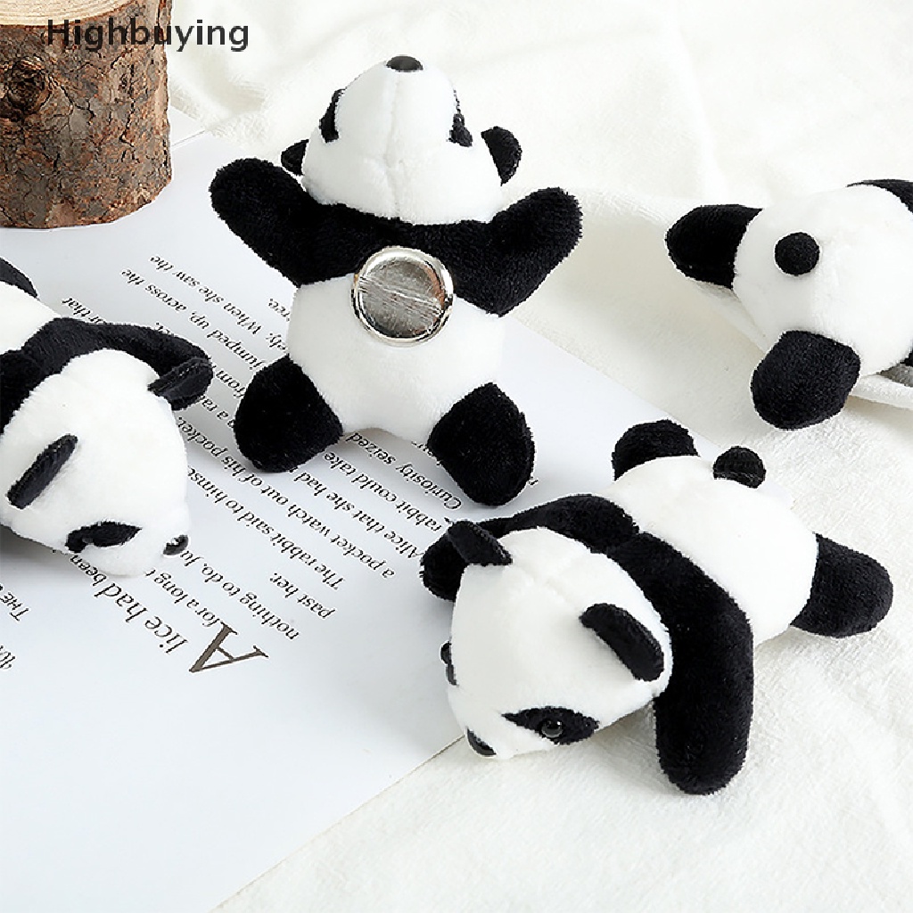 Hbid Panda Bros Boneka Beruang Hewan Kartun Pin Berbulu Mewah Lucu Brooch Pin Glory