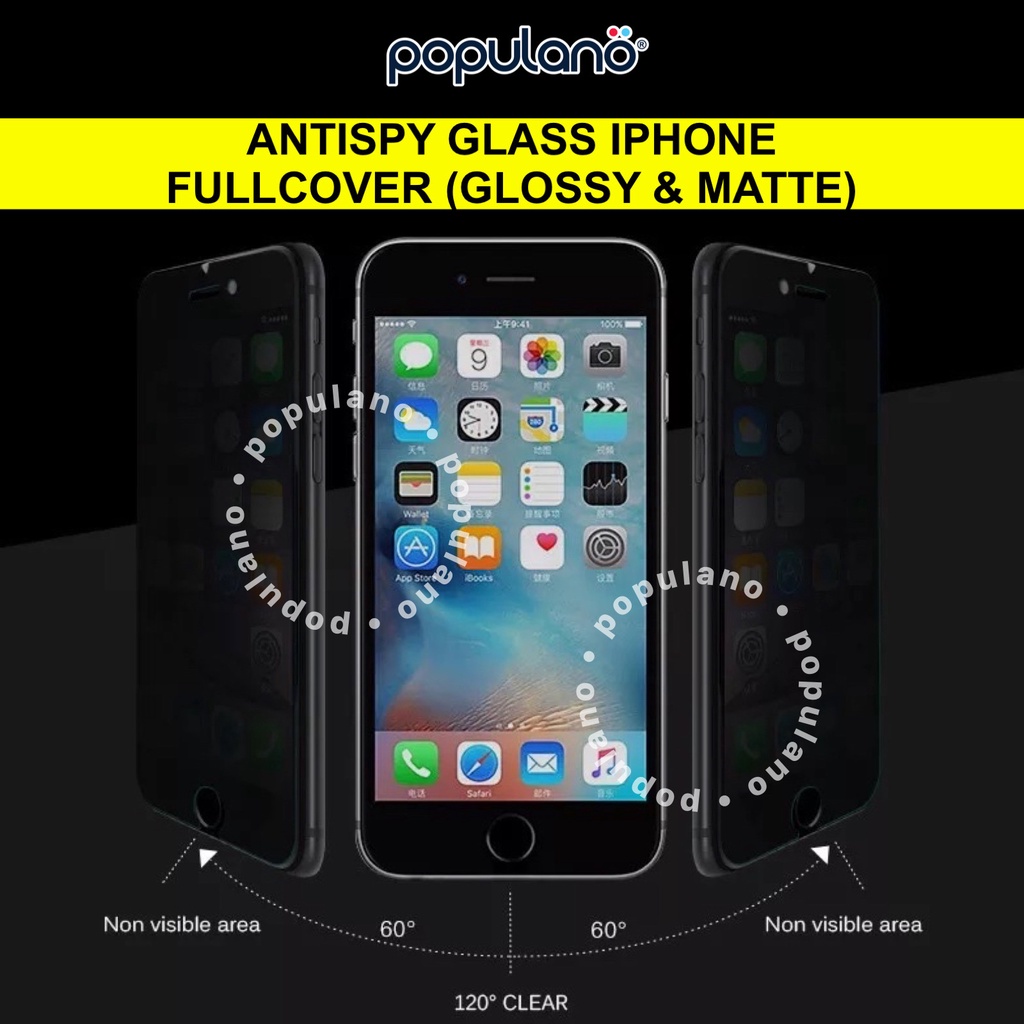 AntiSpy Tempered Glass iPhone Anti Spy Antigores Privacy Anti Gores Anti Intip Screen Guard Gelap