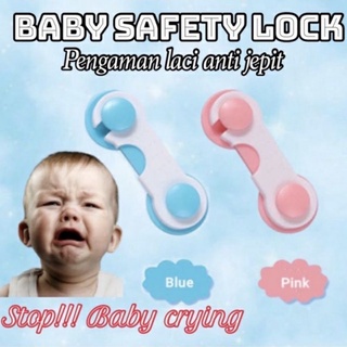 PBA Pengaman Laci Lemari Perabot ANTI JEPIT Safe Lock Band Pengait Pintu Penahan Kulkas Pengunci Fur