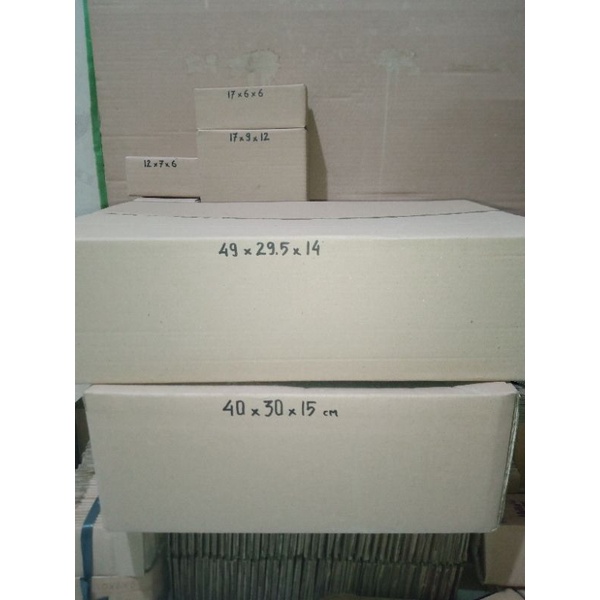 kardus 40x30x15 tebal Double wall polos luar dalam