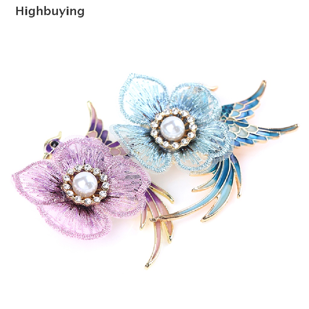 Hbid 1Pc Bros Berlian Imitasi Untuk Wanita Enamel Burung Pin Merak Fashion Bros Hadiah Glory