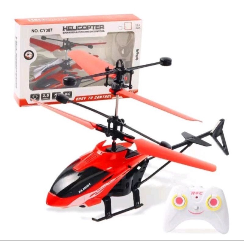 Mainan helikopter remote dan sensor tangan