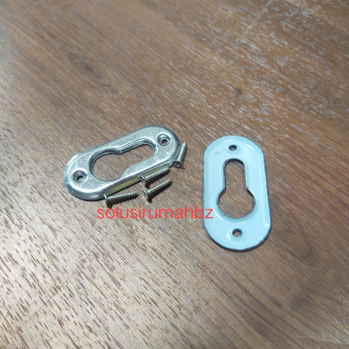 tutup kunci ring silinder besar 2pc + sekrup pintu pelor dan lidah penutup pemanis cylinder