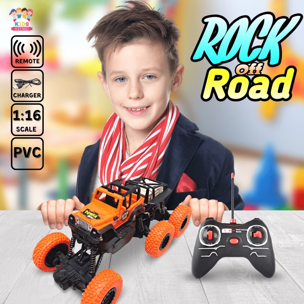 RC Rock Off Road 1:16 | Mainan Mobil Remote Control Besar Charger | Mainan Anak Laki Laki 3-4-5-6 Tahun Mobil Mobilan