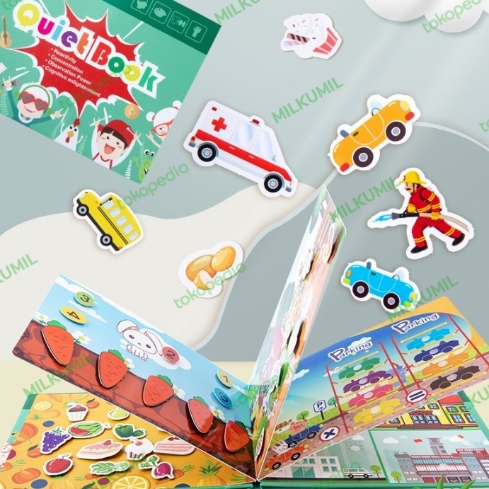 

Buku Aktivitas Anak Tempel Pasang Velcro Quiet Book