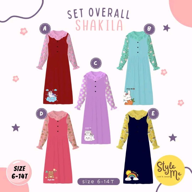 SET GAMIS OVERALL SHAKILA