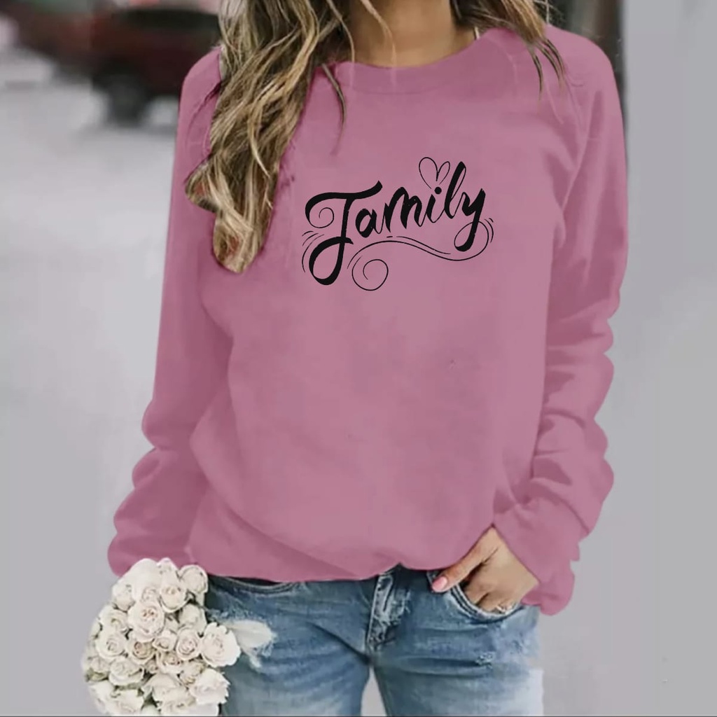 KAOS WANITA LENGAN PANJANG FAMILY