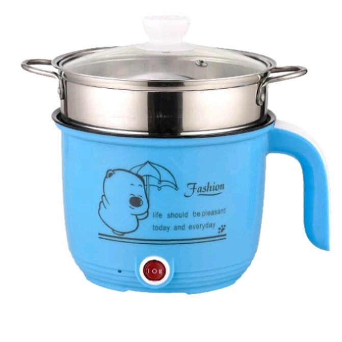 panci listrik panci listrik elektrik lapisan keramik multifungsi - Biru(S2U8) Panci Listrik multifun