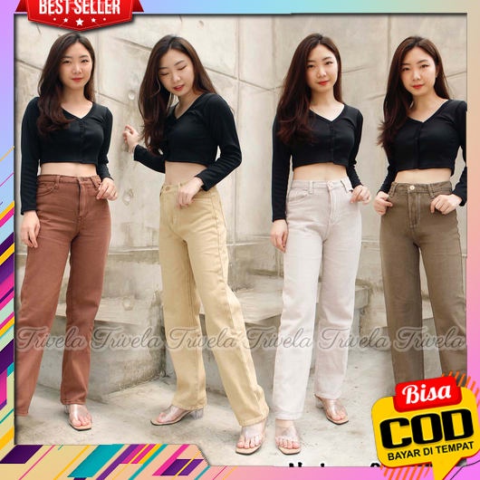 Celana Branded Jumbo Clna Lepis Celana Panjang Boyfriend Dewasa s Bawahan Cewe Cewek Wanita Pinggang