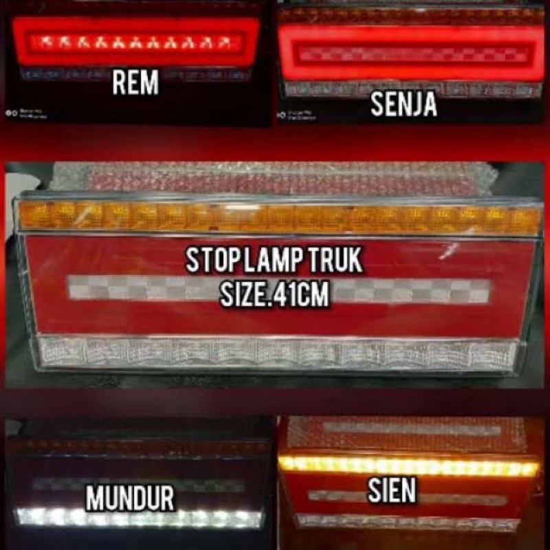 lampu belakang truk led canter 41 cm