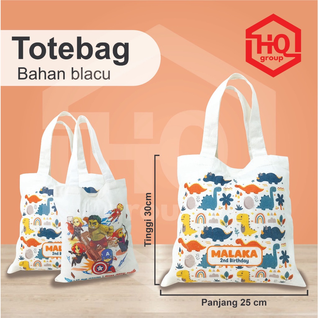 tote bag / goodie bag / tas custom / uk 25x30