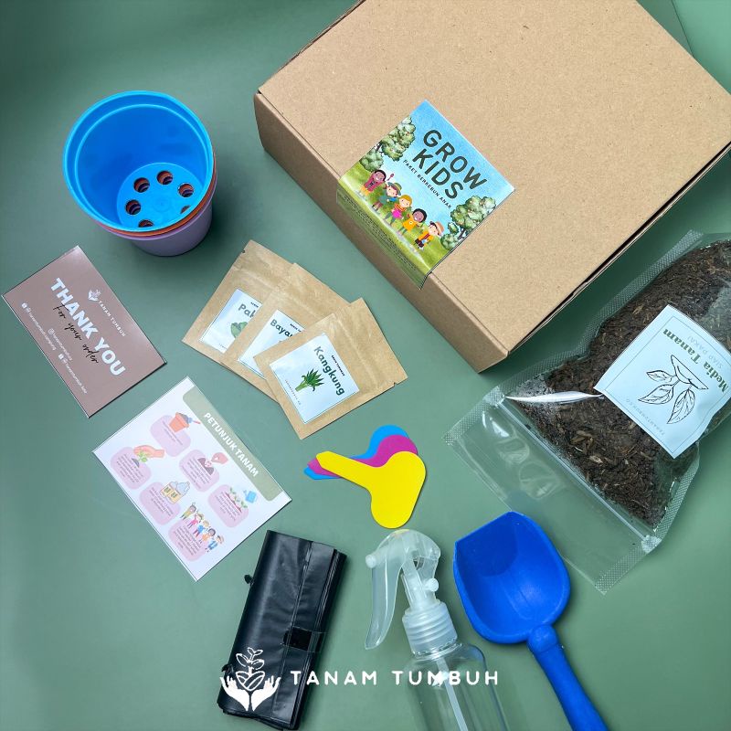 GARDENING KID (PAKET BERKEBUN ANAK) GARDENING KIT - GROW KIT - MAINAN ANAK