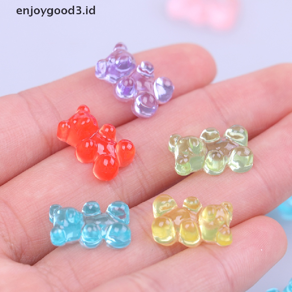 [Rready Stock] 10Pcs Mainan Kotak Polimer Permen Beruang Simulasi Untuk Anak modeling clay DIY kit (ID)