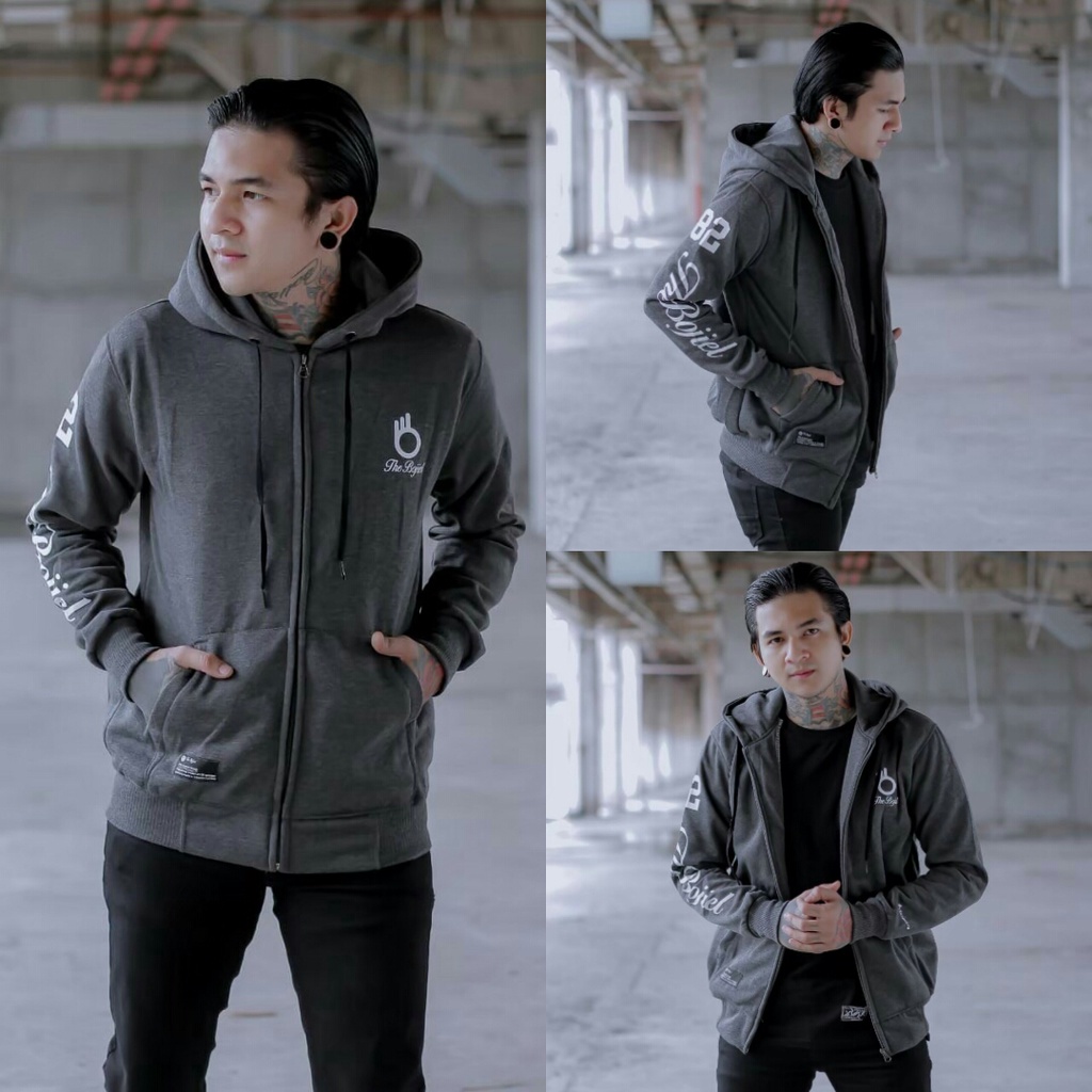 The Bojiel Jaket Zipper The Bojiel Sweater Hoodie Pria