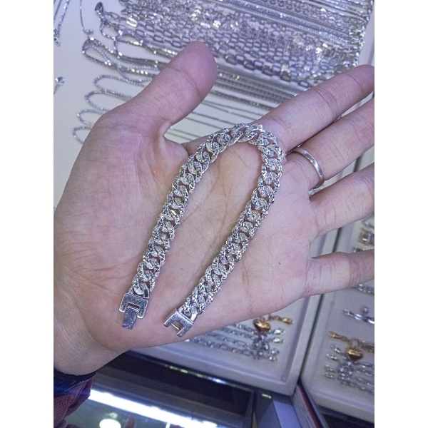 gelang sisik naga putih. gelang sisik naga terbaru polos. gelang mas 8k