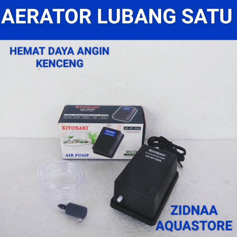 Mesin aerator komplit KIYOSAKI AR AP Q 3A Air pump full set mesin gelembung udara akuarium aerator Q