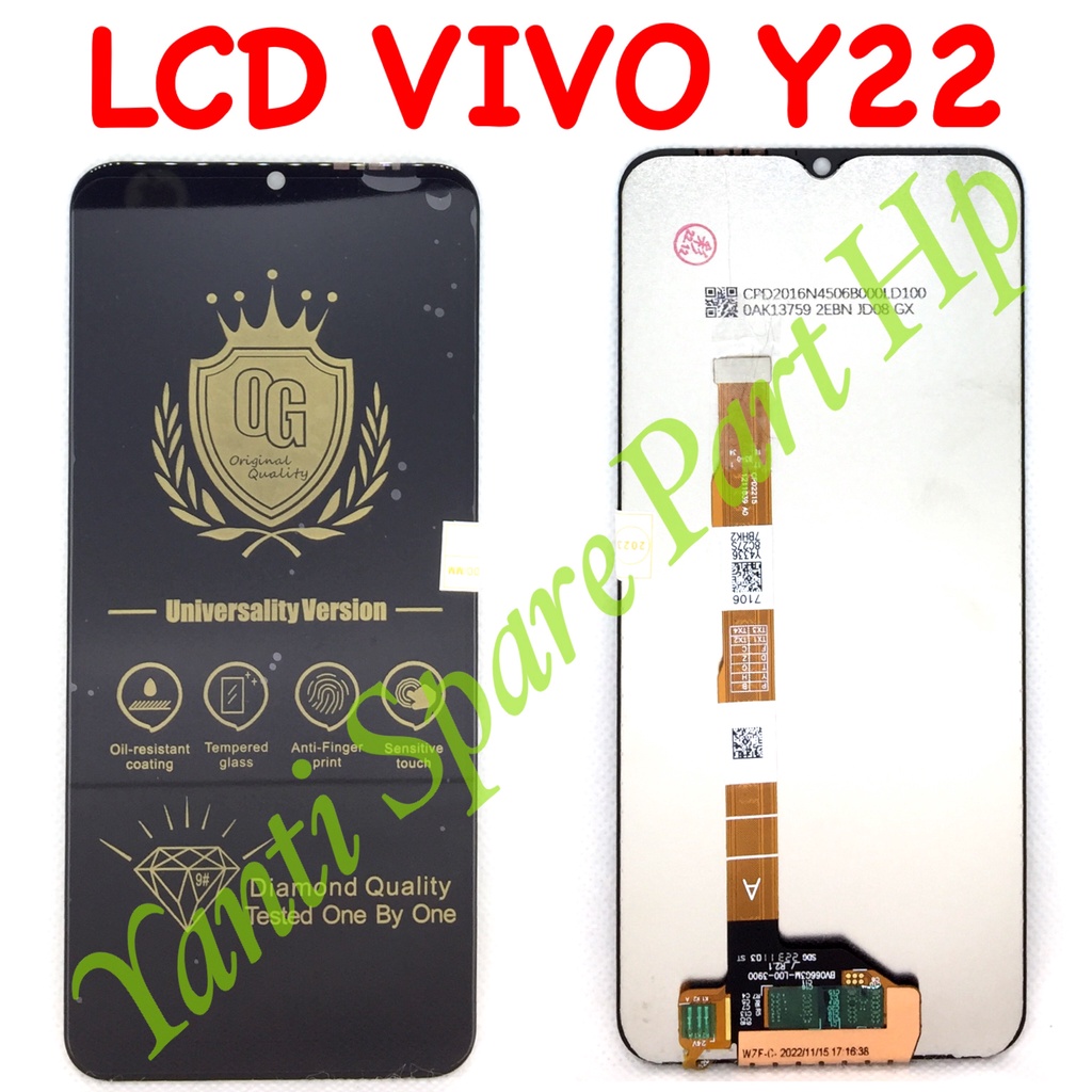 Lcd Touchscreen Vivo Y22 2022 Fullset Original Terlaris New