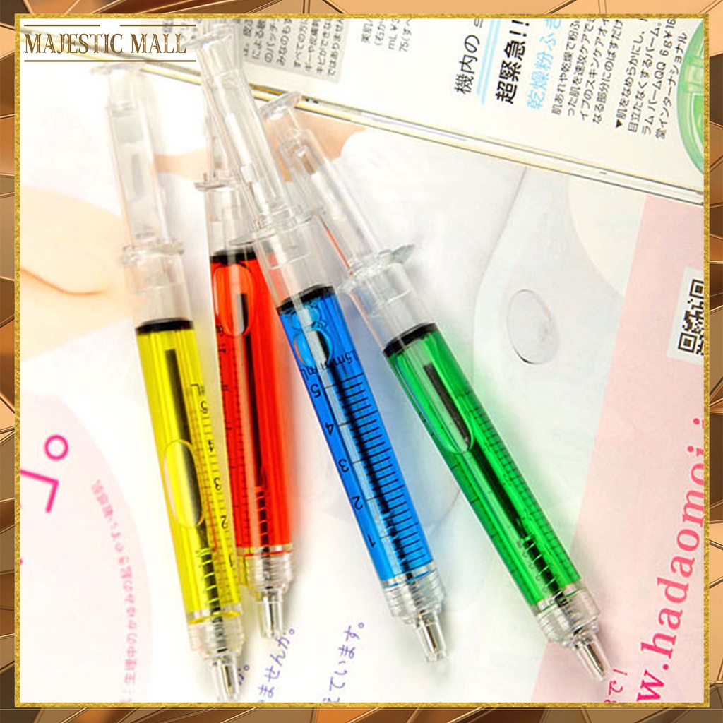

® Pulpen Jarum Suntik Lucu Korean Syringe Ballpoint Pen Souvenir Import COD