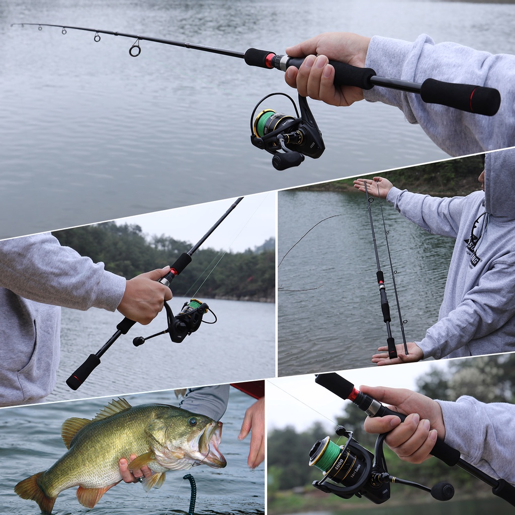 Joran Pancing Set 1.8M 2.1M Fishing Rod And 1000 Series Spinning Fishing Reel Reel Gear  Ratio 5.2:1 Pancing pancingan set lengkap