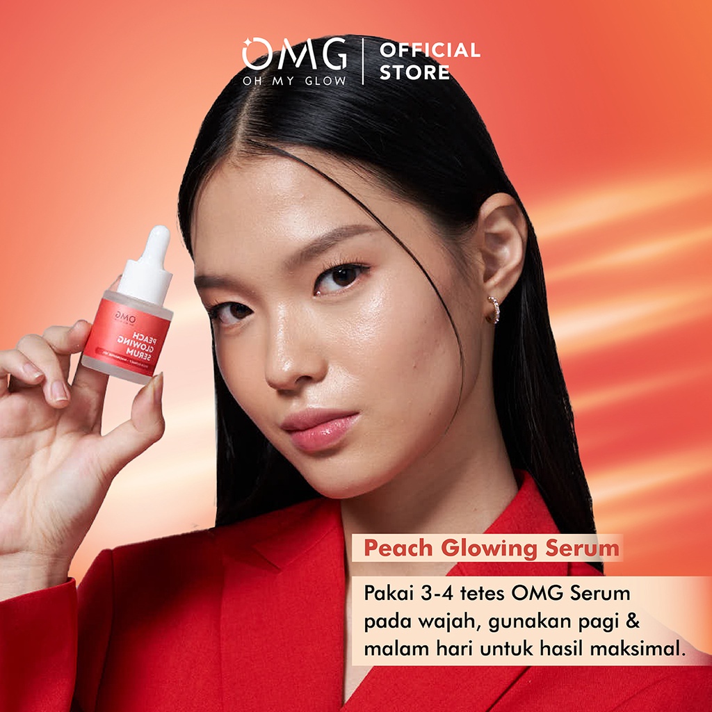 OMG Oh My Glow Face Serum 20ml | Peach Glowing Mugwort Acne Juicy Skin