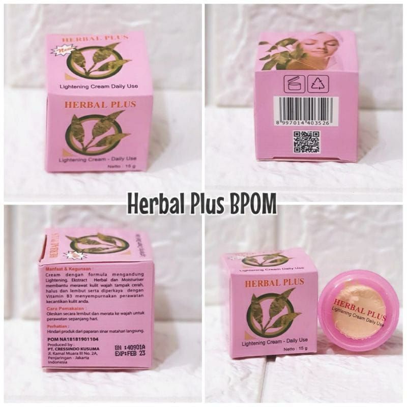 CREAM HERBAL PLUS ORIGINAL / Herbal Plus Cream Bpom / Cream Herbal Plus Asli