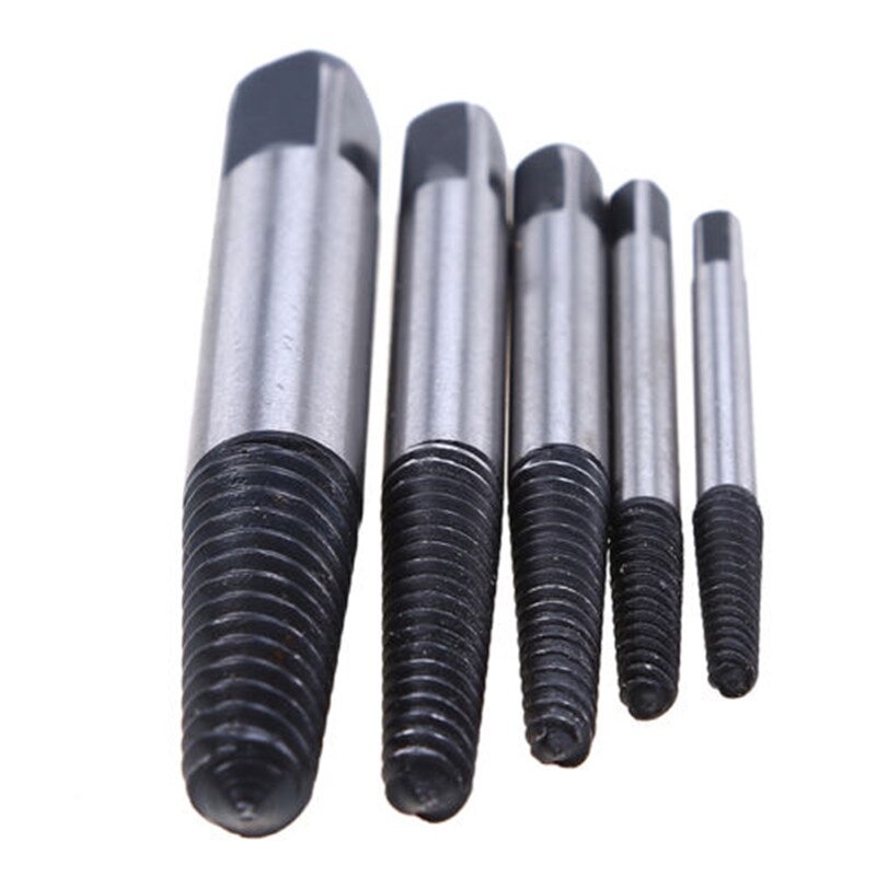 TOOL ALAT PEMBUKA BAUT SKRUP DOL LOS RUSAK Extractor Broken Striped Screw Remover Set isi 5 Pcs / 4 Pcs