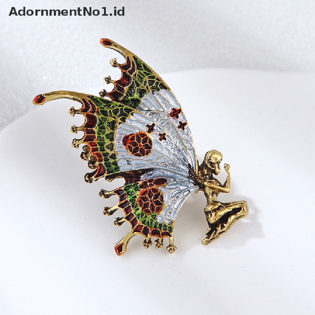 [AdornmentNo1] Vintage Sayap Kupu-Kupu Malaikat Bros Enamel Wanita Brooch Pin Perhiasan Hadiah [ID]