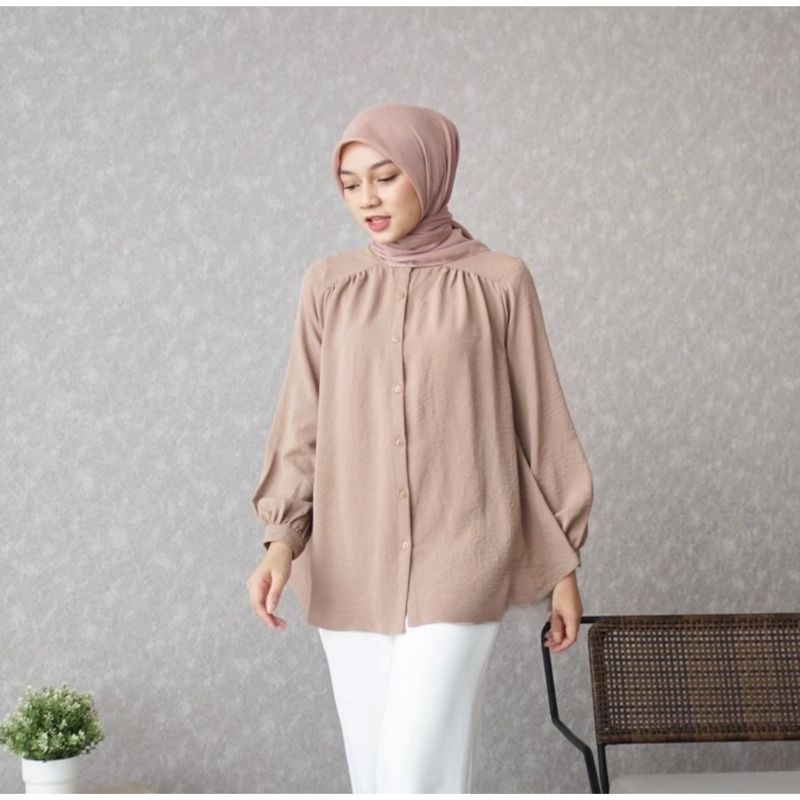 Alina Blouse Kemeja Lengan Panjang Formal Wanita