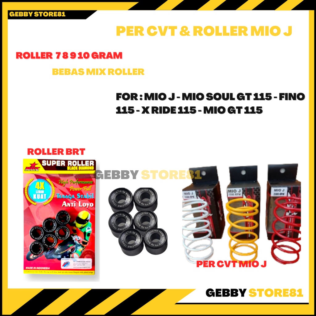 Paket cvt  Mio j ROLLER BRT mio j mio gt 115 fino 115 x ride 115 soul gt 115 loler loller brt per cl