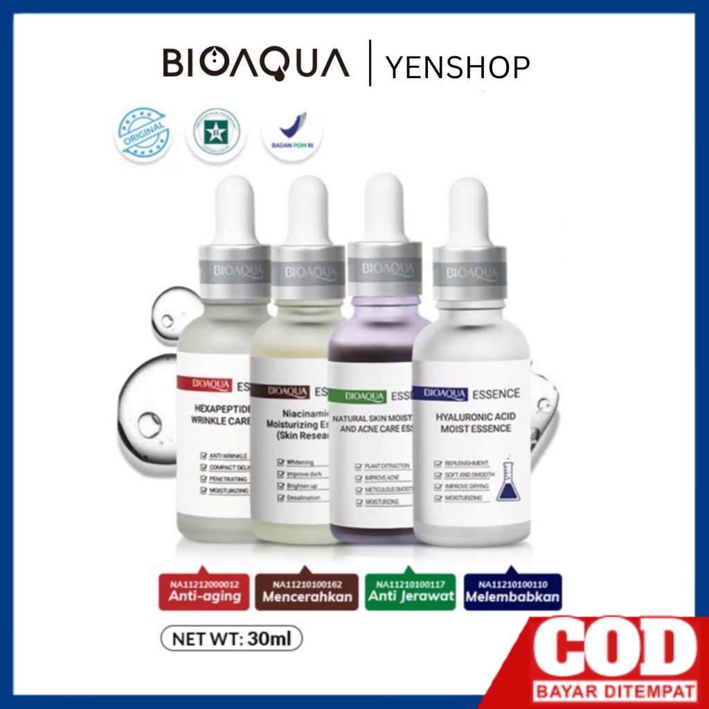 BIOAQUA Essence serum wajah bioaqua acne hyaluronic acid niacinamide anti wrinkle serum & essence wa