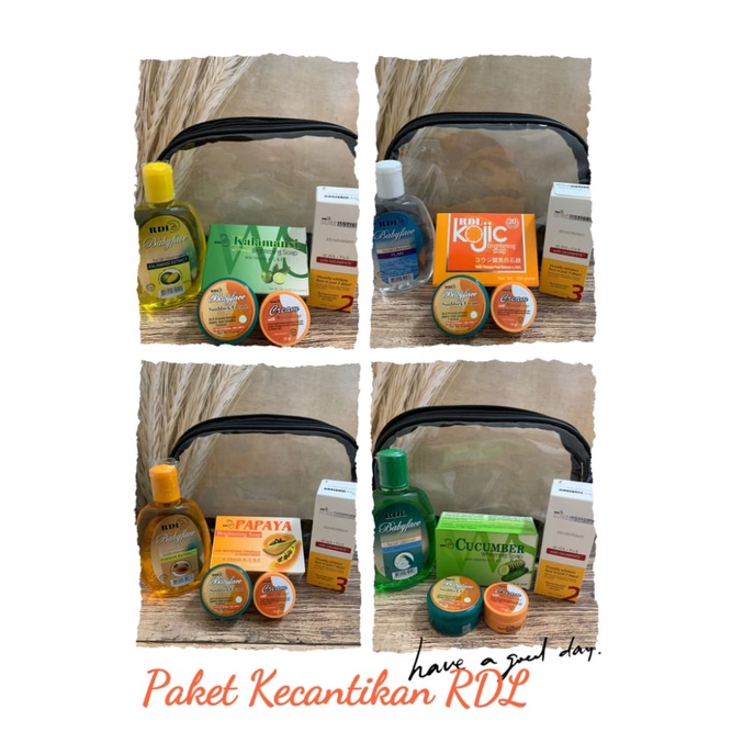 Paket RDL Sabun RDL Papaya + Facial Cleanser + Pelembab + Sunscreen + SureWhite/Paket Kecantikan RDL