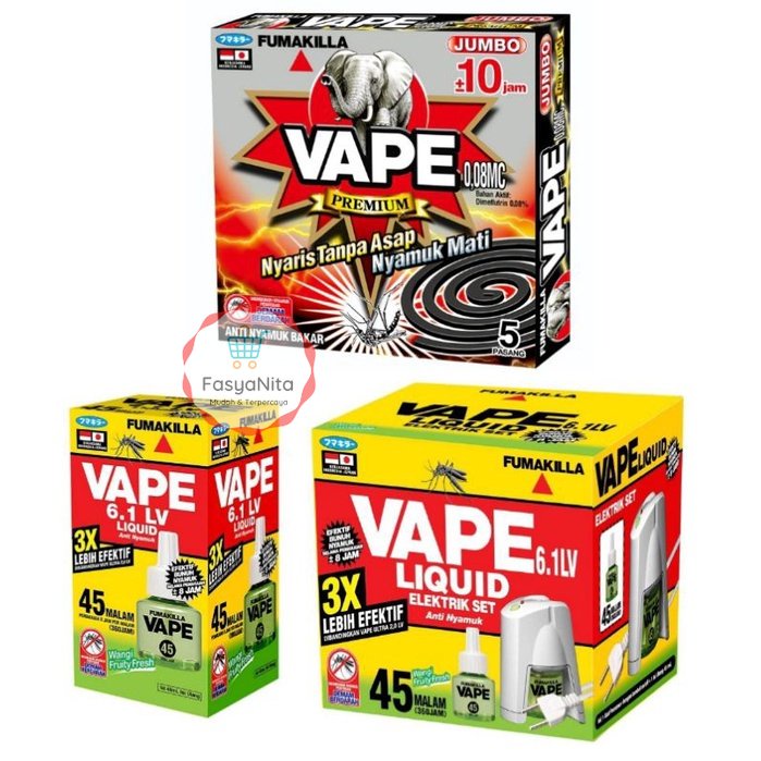 45ml - VAPE Liquid Electric Set Reffil Obat nyamuk non stop dan bakar Anti asap