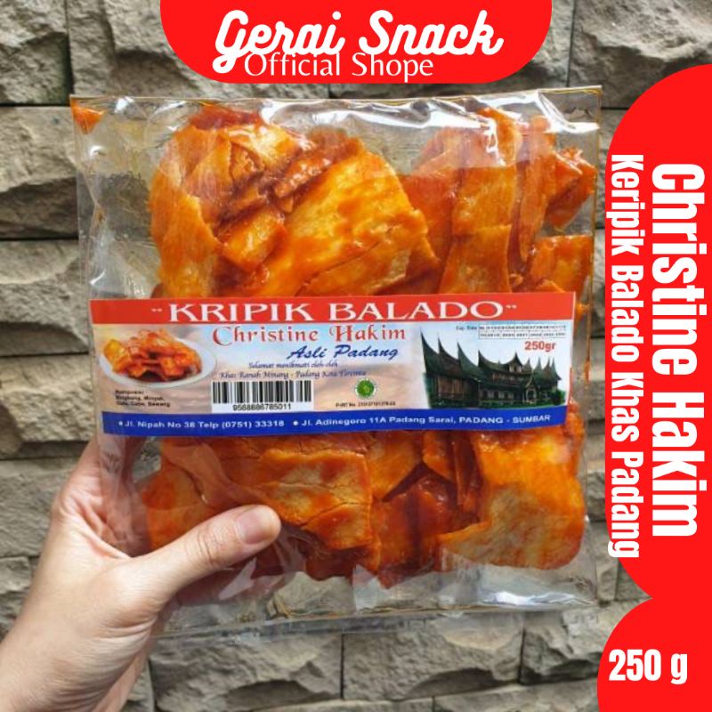Keripik Balado Christine Hakim Oleh2 Khas Padang 250 gr