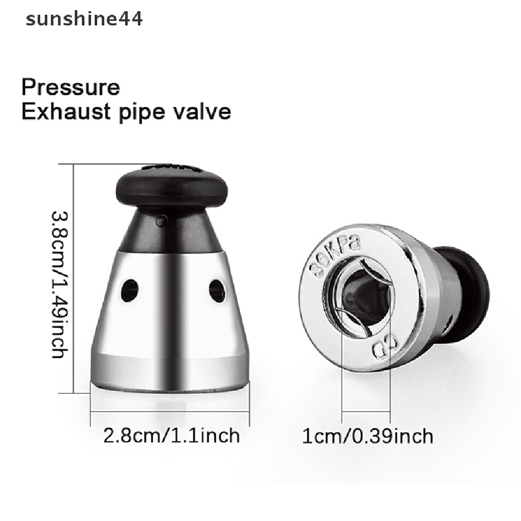 Sunshine 1PC Spare Part Katup Pengaman Panci Presto Universal Metal 80 KPa Merah/Hitam.
