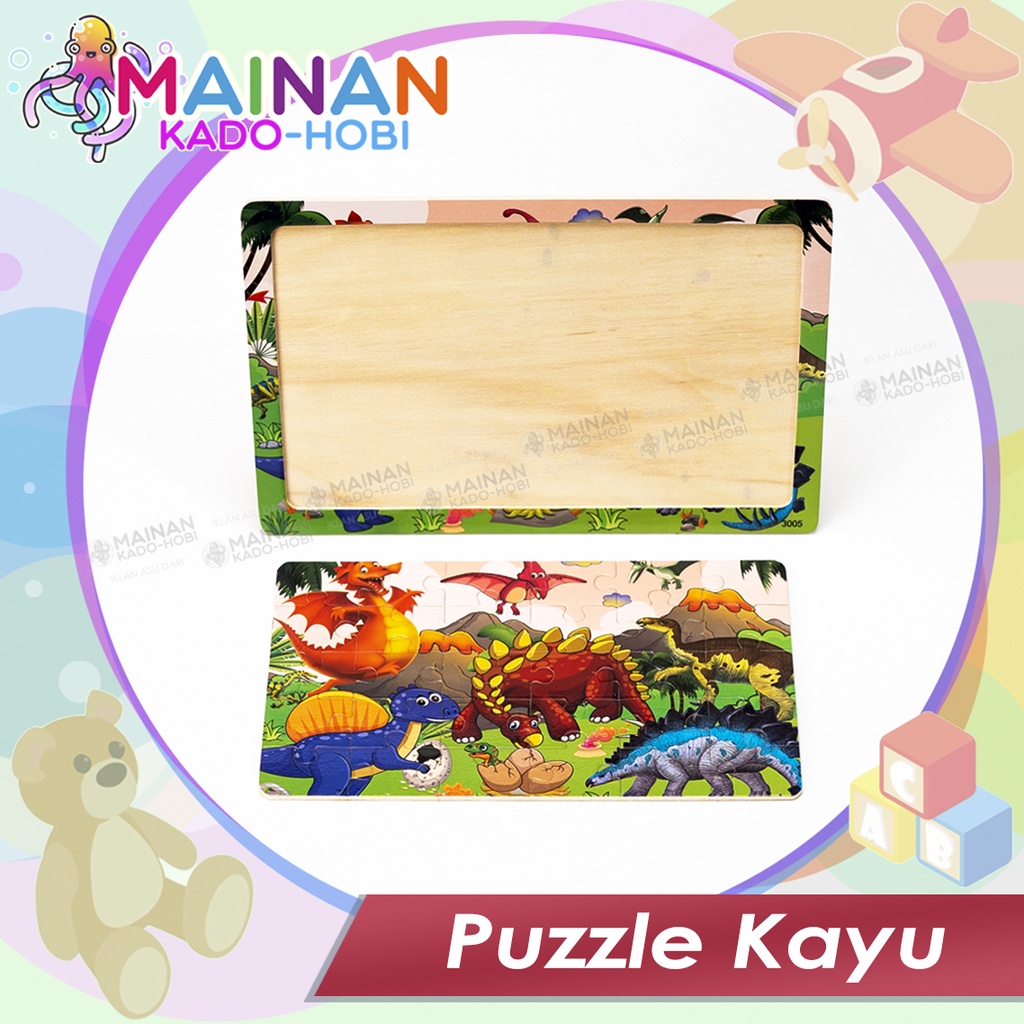 MAINAN KADO HADIAH ANAK PUZZLE KAYU KARAKTER ZOO ANIMAL