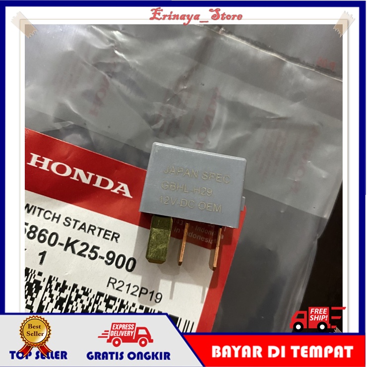 ORIGINAL AHM Relay Stater Starter Motor Honda Matic Injection Beat FI F1 Vario 125 KVZ New Injeksi O
