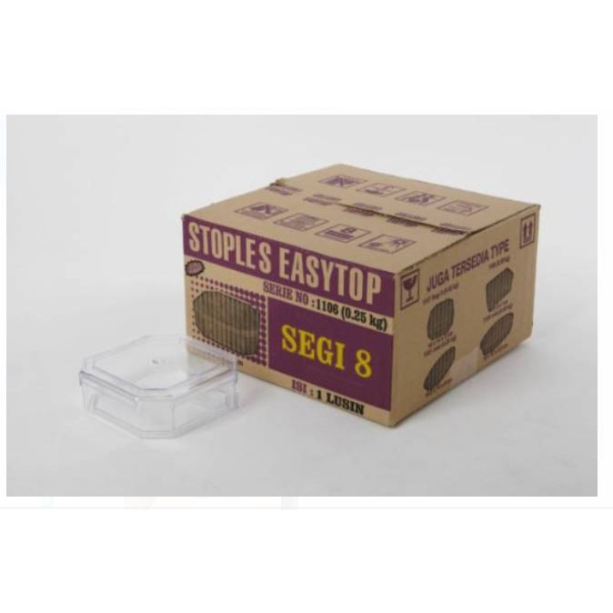 

Toples Easytop 1106 Segi 8 untuk 250gram isi 12pcs - Gosend Grab