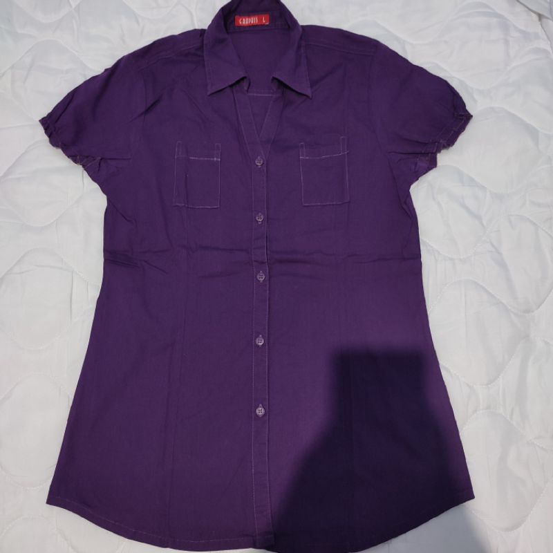 Kemeja Ungu tua slim fit