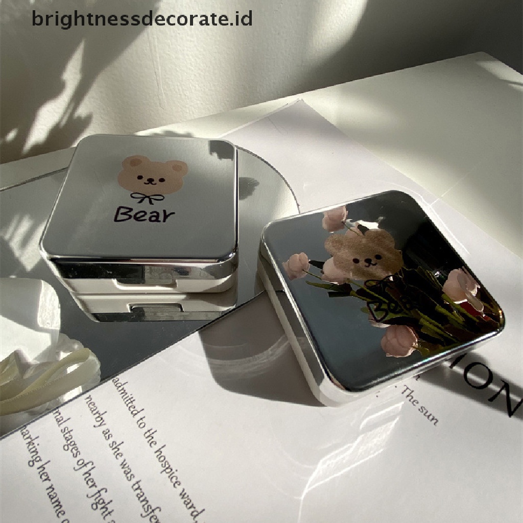 [Birth] Silver Bear Tempat Kontak Lensa Kotak Air Portable Contact Lens Companion Box [ID]