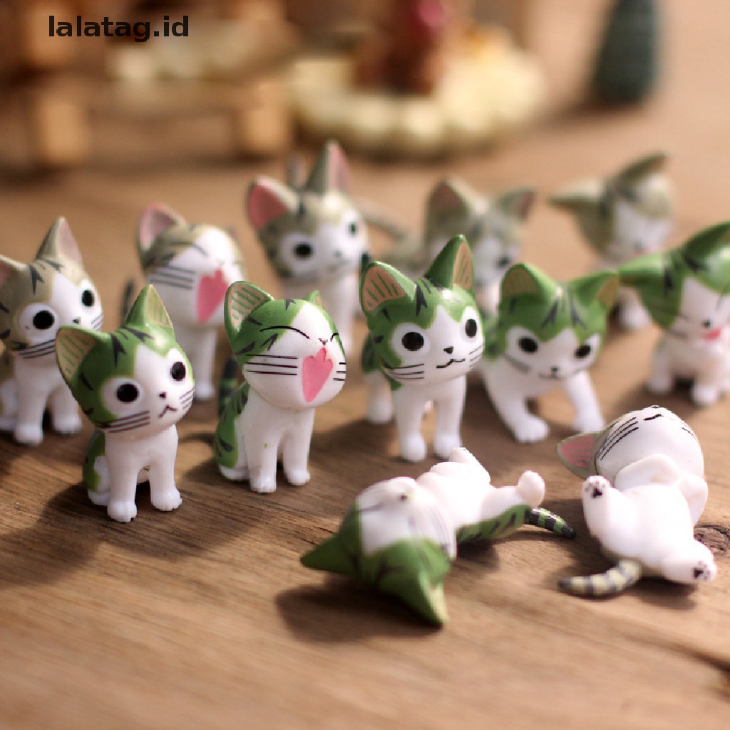 [lalatag] Mainan Patung Miniatur Kucing Keju Model Cantik Lucu Mainan Anak 4cm PVC [ID]