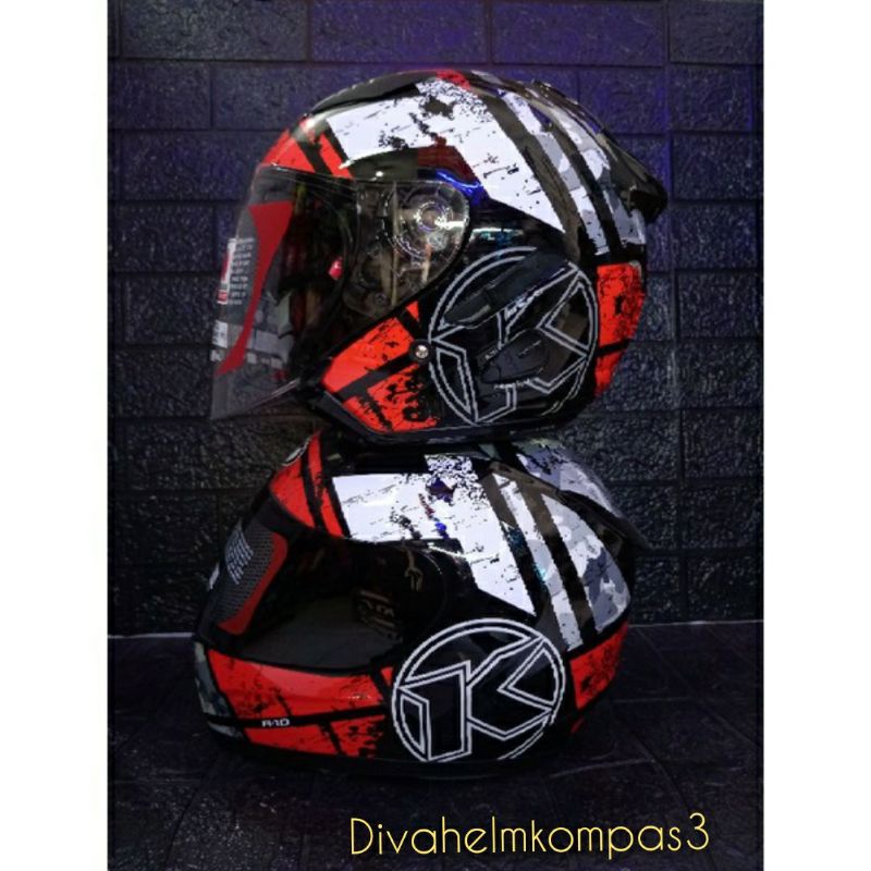 Jual Helm Kyt R103 Black White Red Fluo Couple Kyt Galaxy Flat R 5 Aqua redhelm couple