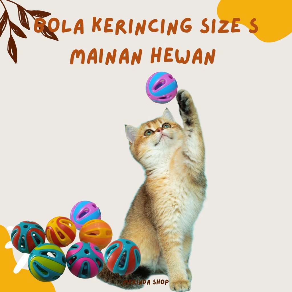 Mainan Kucing Anjing - Bola Kerincing Size S