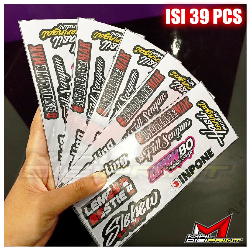 STIKER RACING KATA KATA VIRAL - ISI 39 PCS - KODE H2