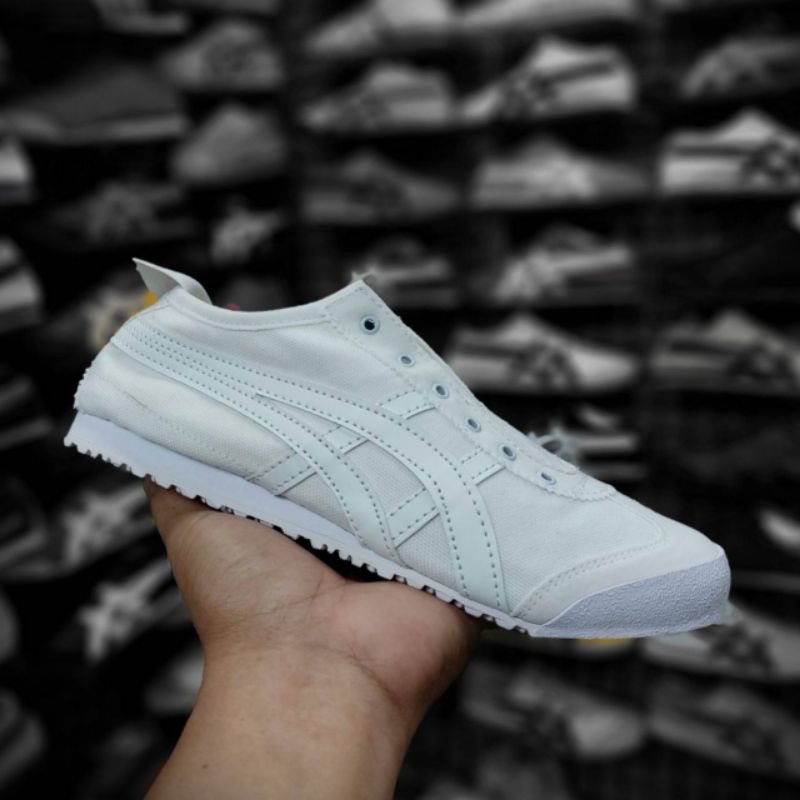 Sepatu Sneakers Wanita Pria Slip On Slop Tanpa Tali Bahan Kanvas Termurah