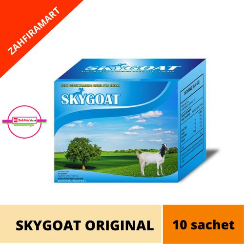 

TERLARIS SKYGOAT - Susu Kambing Etawa Bubuk Sachet SKY GOAT Original Vanilla Original 1 Box Isi 10 Sachet