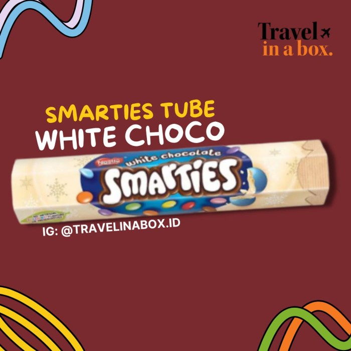 

LIMITED EDITION SMARTIES GIANT TUBE ORIGINAL & WHITE CHOCOLATE IMPORT