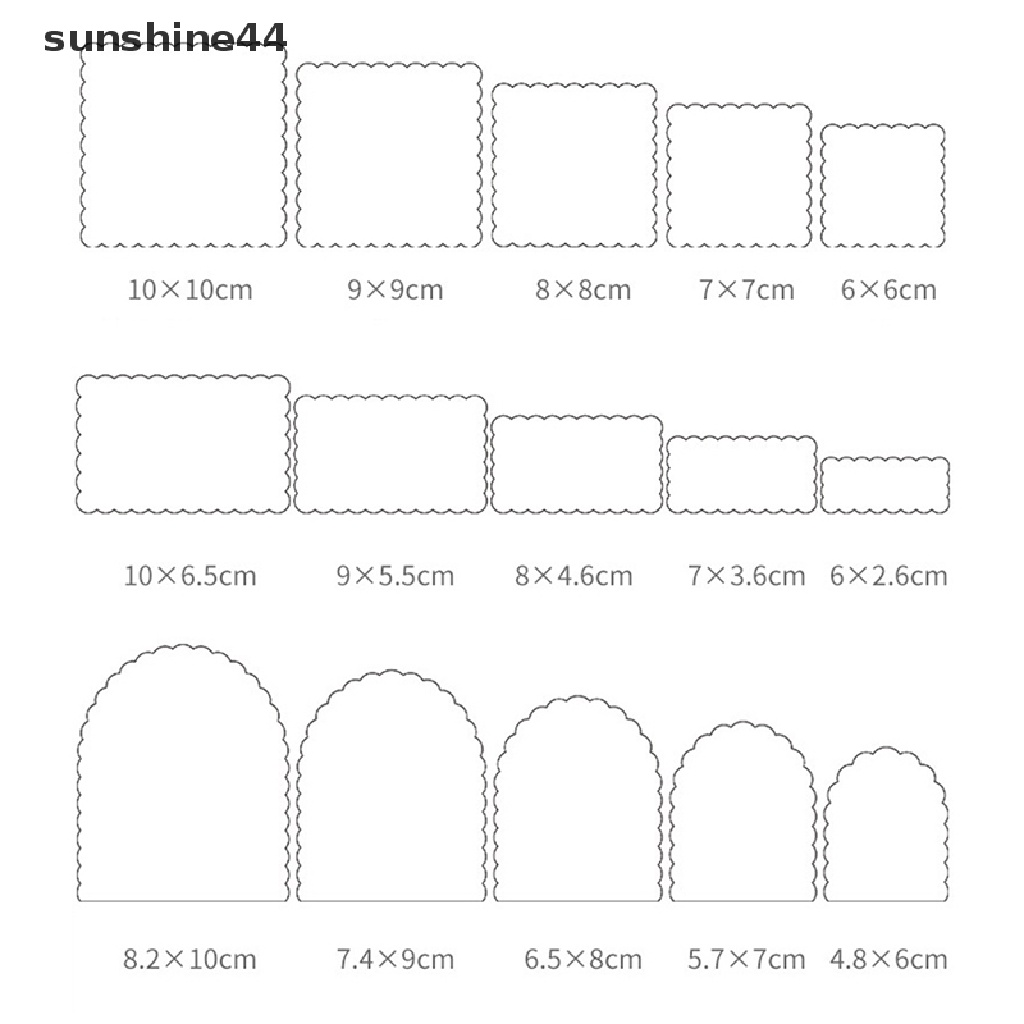 Sunshine 1PC Cetakan Biskuit Bentuk Geometris Fondant Pastry Cutter Alat Baking Cookies Mold.