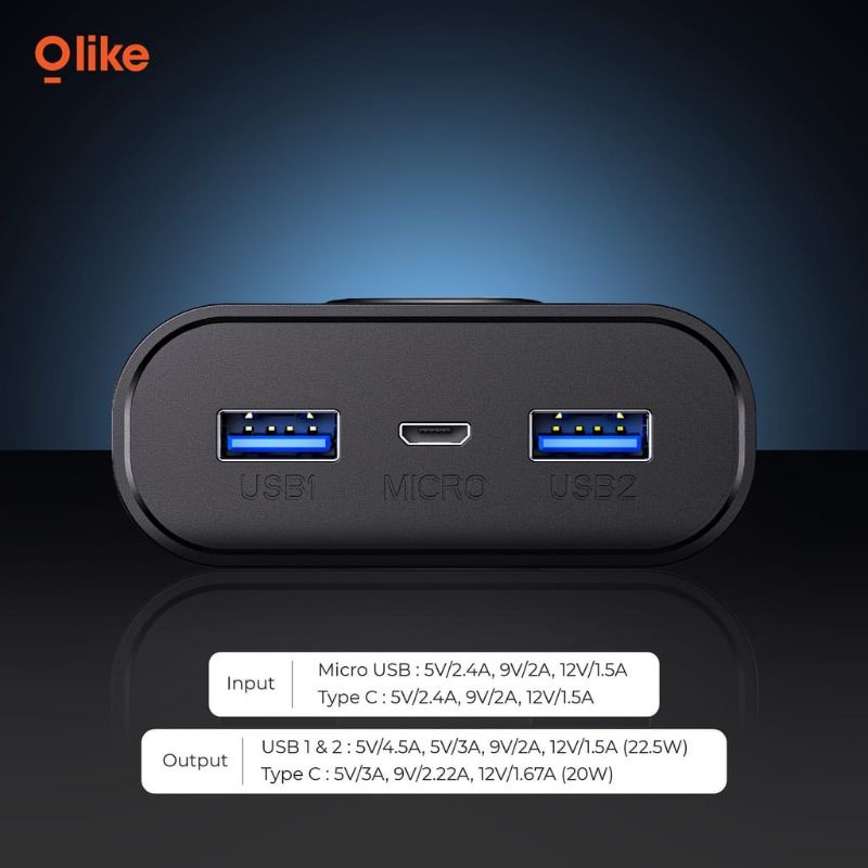 OLIKE POWERBANK 20000mAh PD 20W VOOC FAST CHARGING 22.5W P6 GARANSI 1 TAHUN